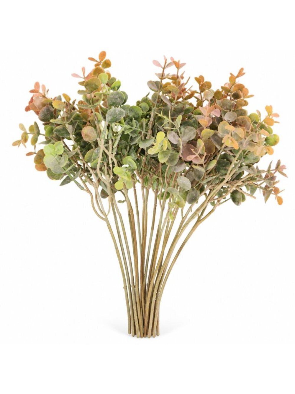 Fall Eucalyptus Stems Set of 15, 16 Inch Faux Greenery, Terracotta Sage Olive Au